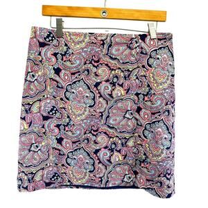 Talbots Women Paisley Skirt Lined‎ Size 6 Fairy BEAUTIFUL